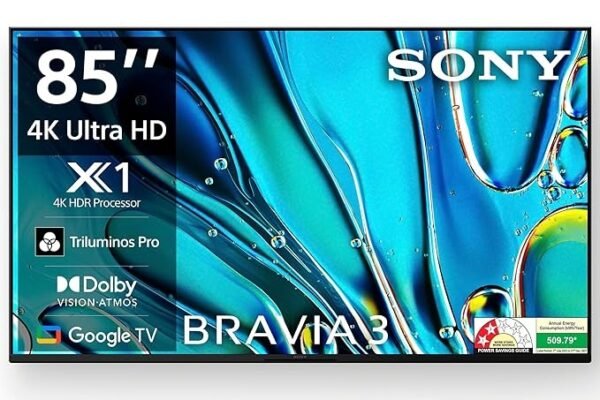 Sony BRAVIA 3 Series 108 cm - 215 cm (43 inches - 85 inches) 4K Ultra HD AI Smart LED Google TV (K-85S30, Black)